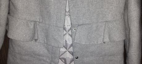 Kabát elegantný s volánom, ovs,134