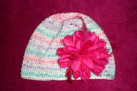 Nové detské čiapočky s kvetom , 116