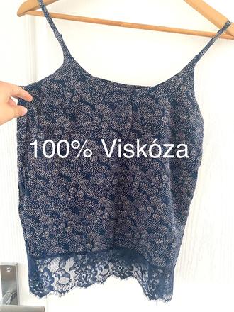 Tmavomodrý top s čipkou vero moda, vero moda,s