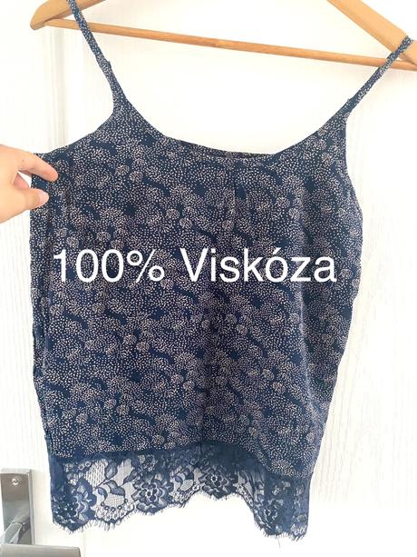 Tmavomodrý top s čipkou vero moda, vero moda,s