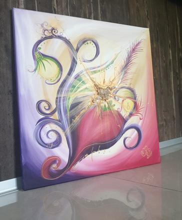 Luxusný obraz s krištálom , autor janka roselli,