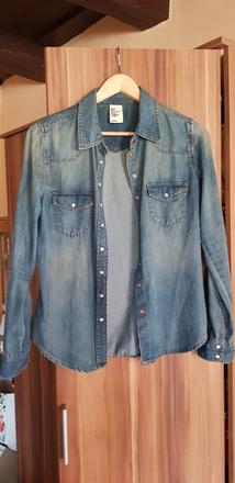 Jeansová košeła, h&m,s