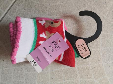 Vianocne ponozky - 2 pary, f&f,19 - 30