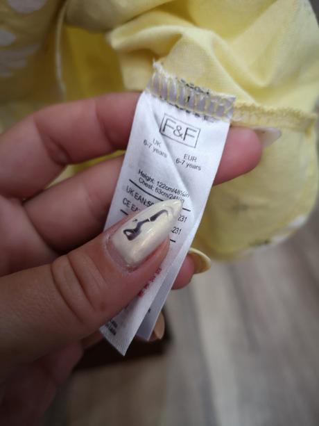 Šaty jemne zlte kvetinkove f&f 116/122, f&f,116