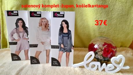 Dámsky saténový komplet, l / m / s / xl / xxl