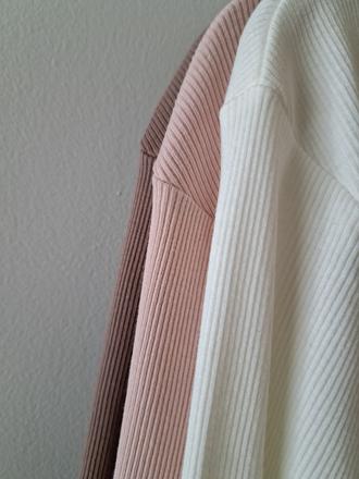 Rebrované tričká 3ks spolu, next,152