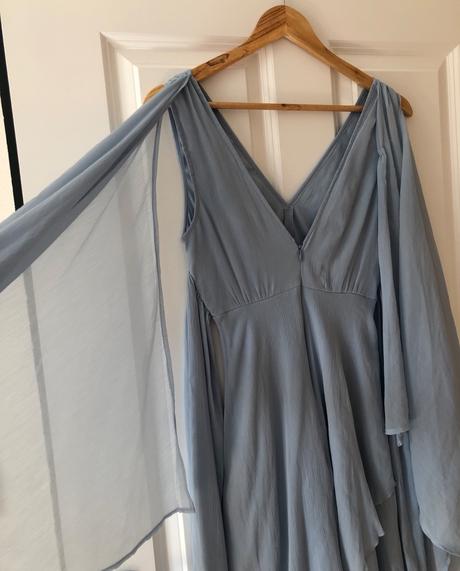 Bledomodré vílovské spoločenské šaty asos s, 36