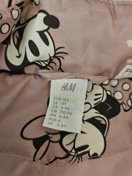 Zimná bunda minnie mouse h&m 104, h&m,104