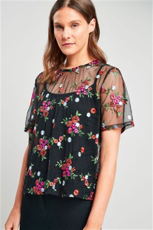 Priesvitná kvietkovaná blúzka, next,38 / m
