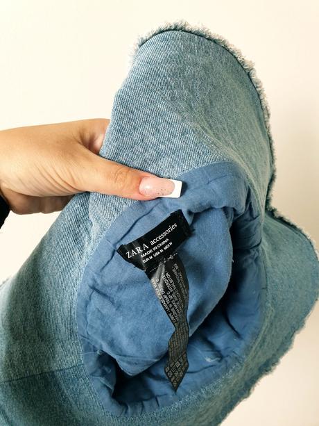 Zara rifľový klobúk, zara