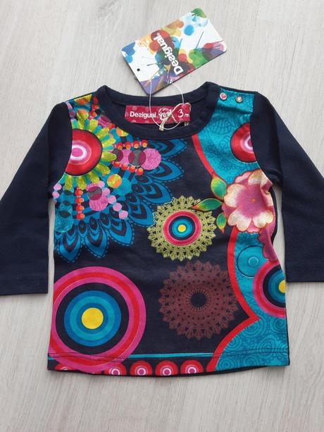 Dievčenské vzorované tričko dlhý rukáv (3 m.), desigual,62
