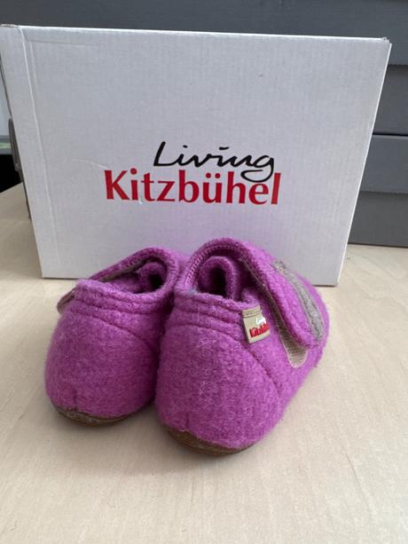 Detské papučky fialové z ovčej vlny living kitzbüh, 20