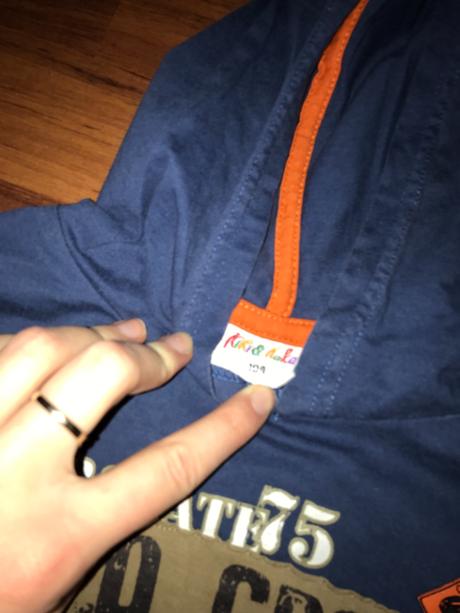 Tmavomodré tričko s kapucňou, kiki&koko,104