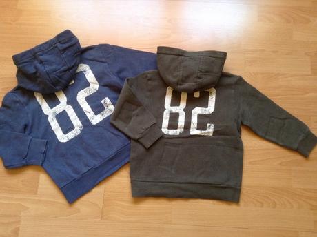 Modro-sivá mikinka "19", 5-6r., next,116