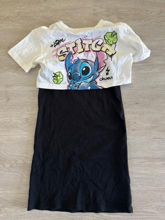 Dievcenske saty dvojdielne saty lilo a stitch, palomino,140