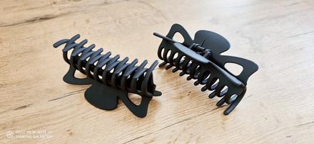 Štipec do vlasov - čierny - 11 cm, 