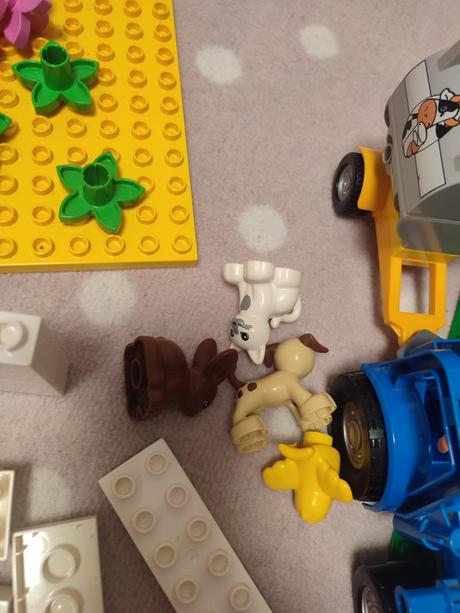 Lego duplo farma, veterinár, dom, stavebné stroje, 