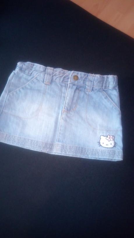 Riflová sukňa hello kitty, h&m,74