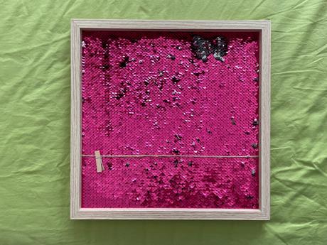 Nastenka flitrova, ruziva 33,5x33,5 cm, 