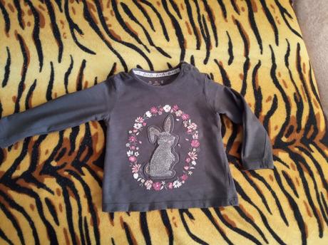 Vyšívané tričko so zajkom, f&f,80