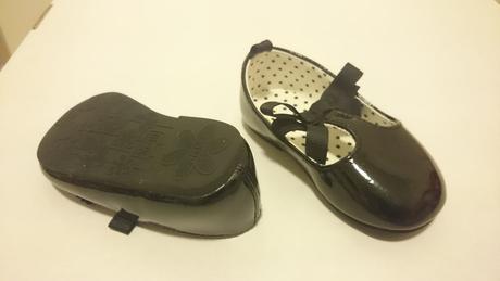 Nové čierne lakové balerínky h&m č. 18-19, h&m,18 / 19