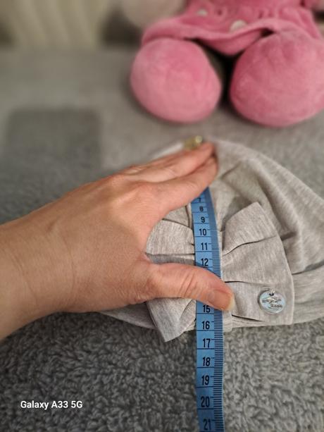 Čiapočka s mašľou, obvod 22-24x2cm, čelenka, rada,80