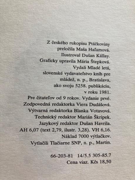 Veselé vtáčie rozprávky zbyněk malinský (1981), 