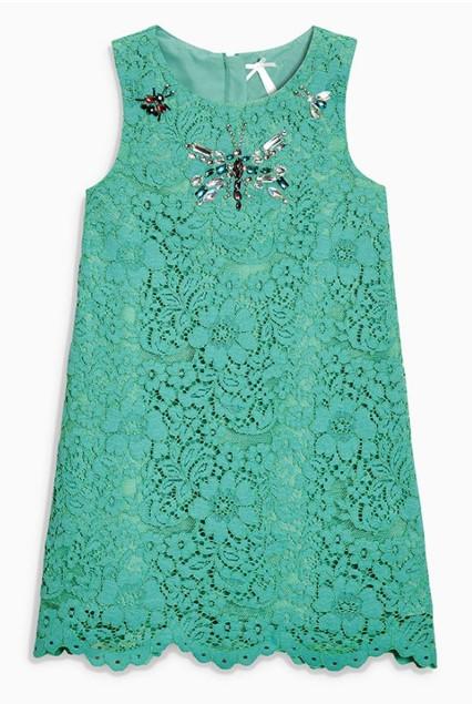 Zdobené čipkové šaty next uk, next,152