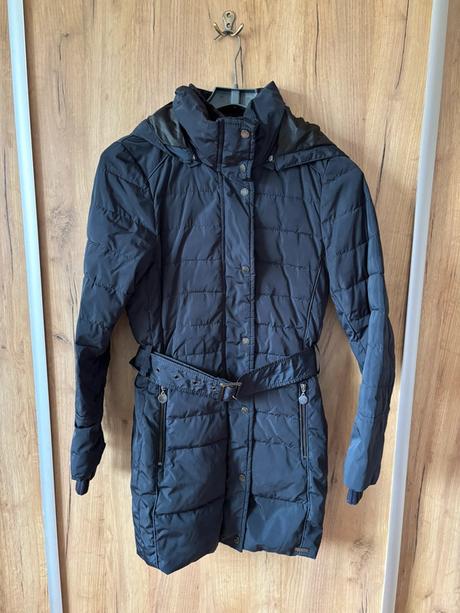 Páperová modrá zimná bunda, tom tailor,xs