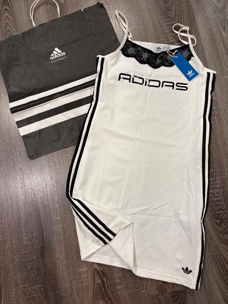 Adidas nove damske šaty s čipkou m, adidas,m