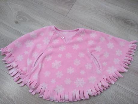 Flisove pončo pre dievčatko, 74