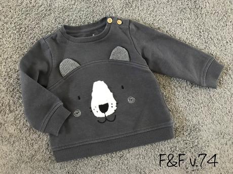 Sivá mikina macko, f&f,74