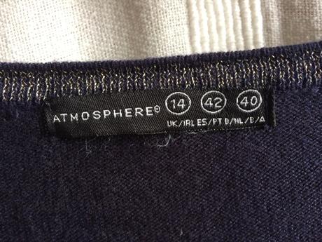 Atmosphere tmavomodrý svetrík vel.42/l, atmosphere,l