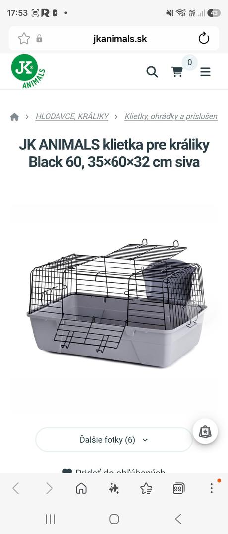 Klietka.pre zvierata,