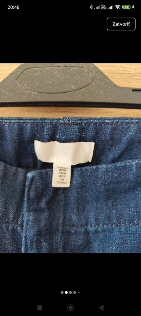 Širokého džínsy s vysokým pásom, h&m,42
