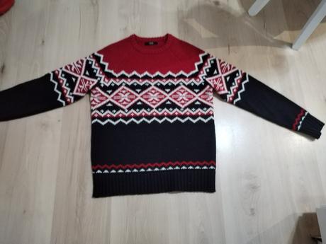 Zimny, norsky vzor, vianocny, unisex m,l teplý, ovs