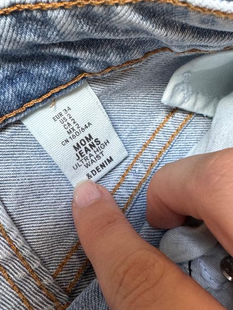 Mom jeans, h&m,xs