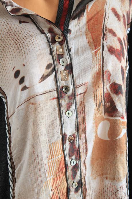 Hnedo šedá blúzka, xxl, xxl