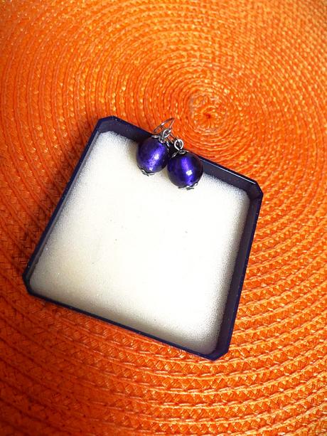 Náušnice ametyst violet, 