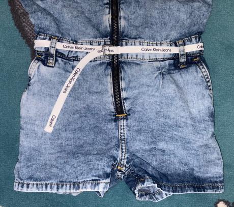 Riflový overal calvin klein jeans v.128 top stav, calvin klein,128