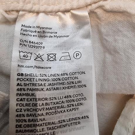 2x oblecene nohavice z lanovej zmesi, h&m,140