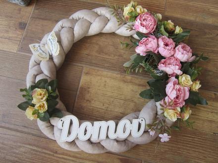 Látkový veniec - ručná práca,