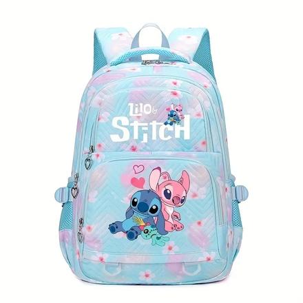 Školská taška lilo a stitch bledučko modrá 43cm, 