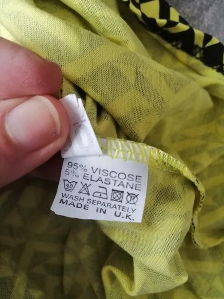 Žlté vzorované šaty clubl, v36-38, 36