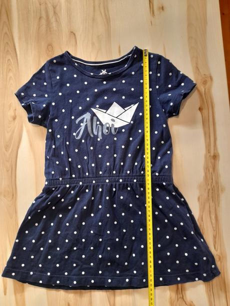 Tmavomodré bodkované šaty/tunika, lupilu,110