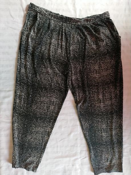 Elastické čierno biele nohavice label be, xxl/xxxl, xxxl