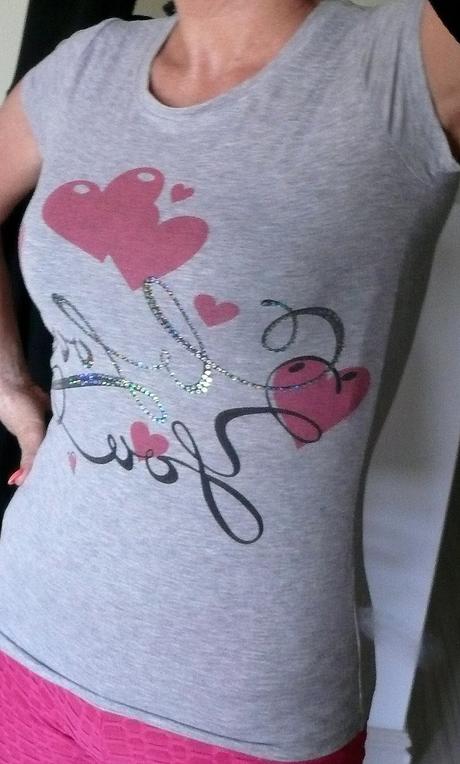 Tričko so srdcami i love you s-m, m
