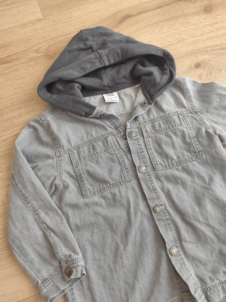 Džínsová košeľa s kapucňou, zara,104