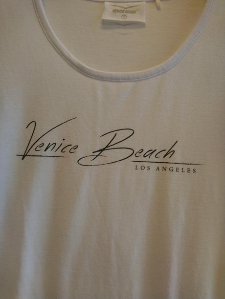 Dámsky biely top s nápisom, venice beach, s, s