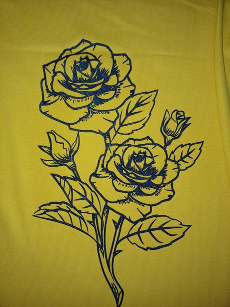 Tunika s ružou, fishbone,xs